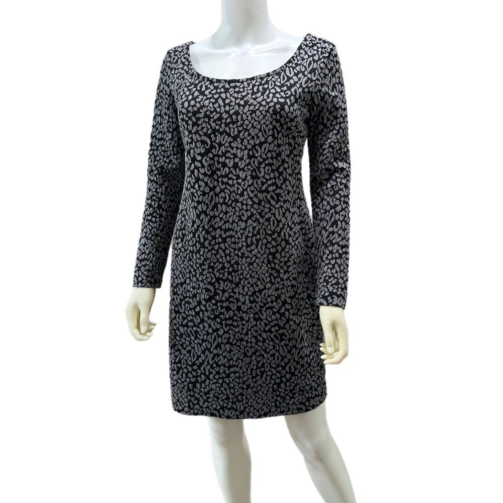 Jessica Simpson Maternity Women’s Size Small Black Gray Animal Print Dress